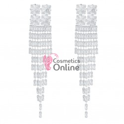 Cercei pentru dama moderni EARR02AA Argintii cu cristale din zircon